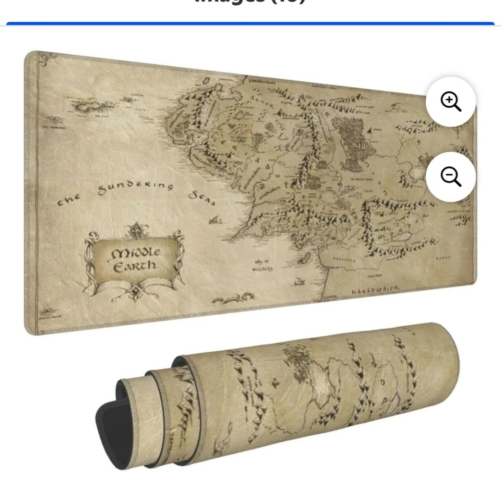 Middle Earth Map Mouse Pad